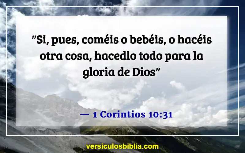 Versículos de la Biblia sobre el hombre como cabeza del hogar (1 Corintios 10:31)