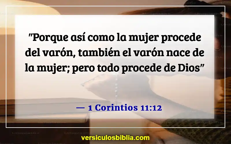 Versículos de la Biblia sobre problemas matrimoniales (1 Corintios 11:12)
