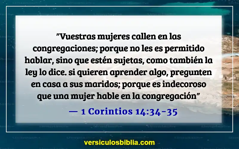 Versículos bíblicos sobre mujeres cristianas (1 Corintios 14:34-35)