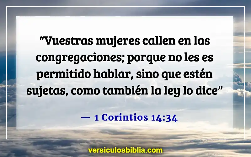 Versículos de la Biblia sobre el hombre como cabeza del hogar (1 Corintios 14:34)