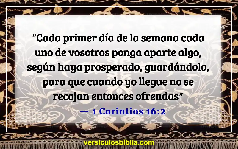 Versículos de la Biblia sobre el manejo del dinero (1 Corintios 16:2)