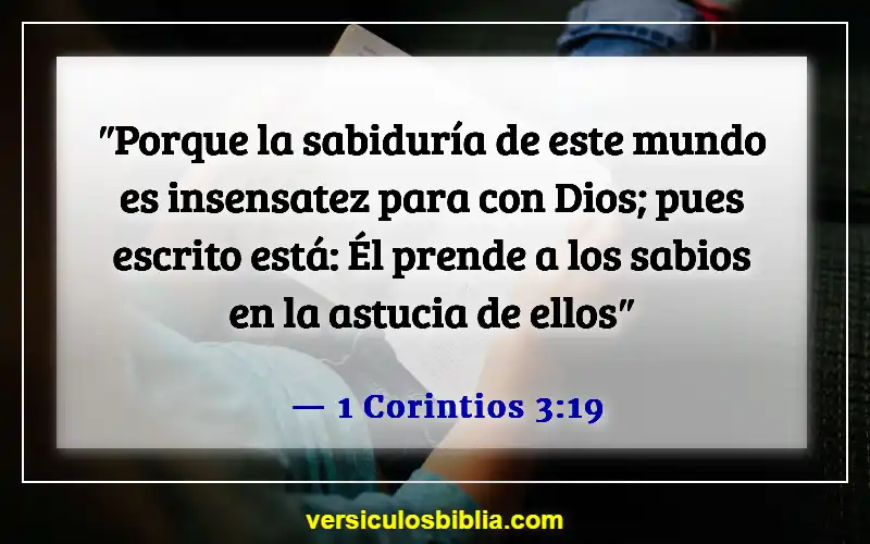 Versículos de la Biblia sobre malos pensamientos (1 Corintios 3:19)