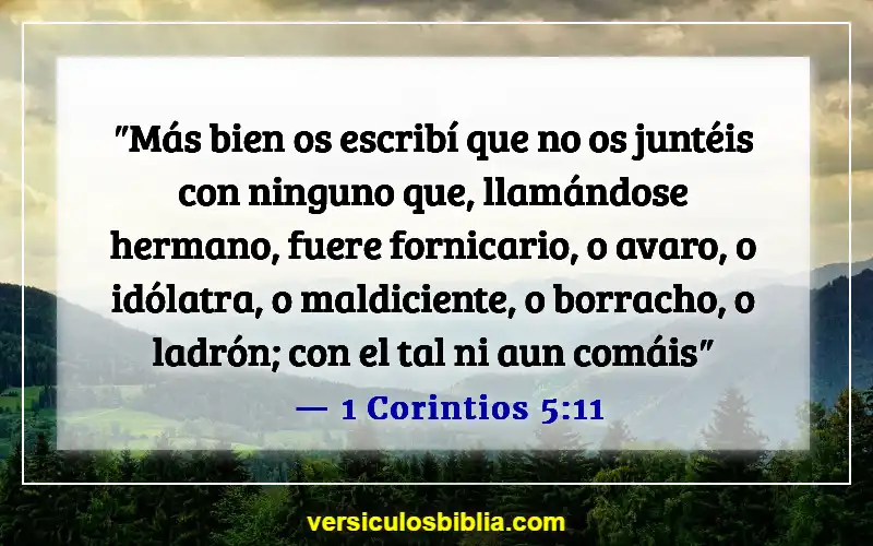 Versículos de la Biblia sobre evitar el pecado (1 Corintios 5:11)