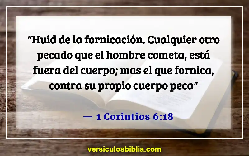 Versículos de la Biblia sobre caer en la tentación (1 Corintios 6:18)