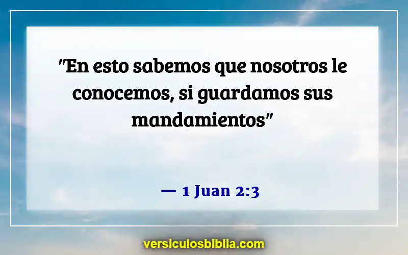 Versículos de la Biblia sobre obedecer a Dios (1 Juan 2:3)