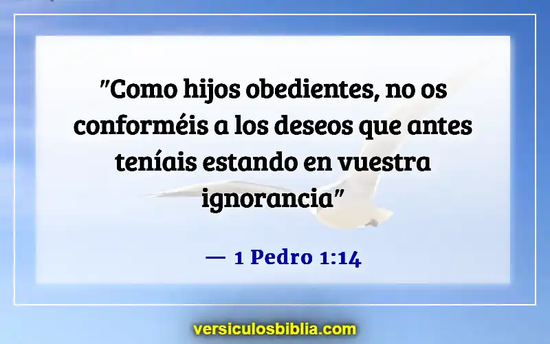 Versículos de la Biblia sobre evitar el pecado (1 Pedro 1:14)