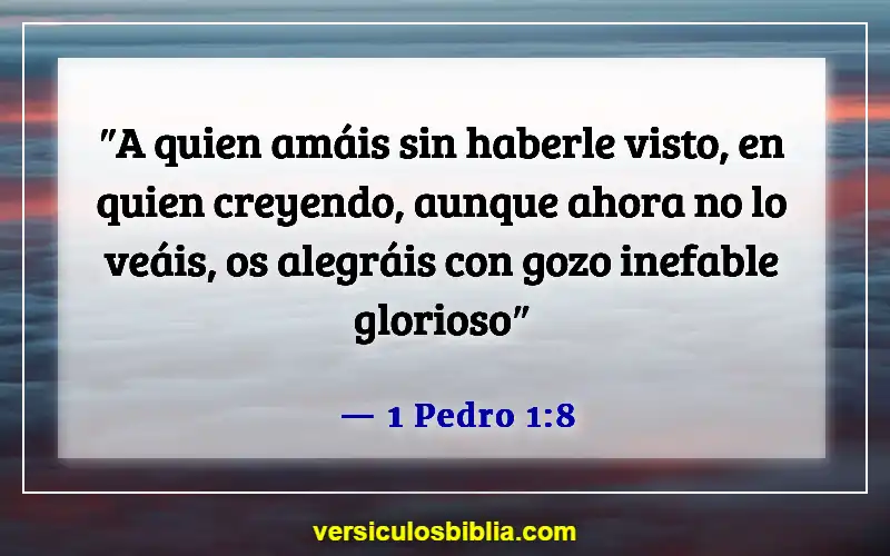 Versículos de la Biblia sobre la fe, el amor y la gracia (1 Pedro 1:8)