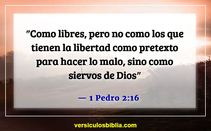 Versículos de la Biblia sobre la libertad en Cristo (1 Pedro 2:16)