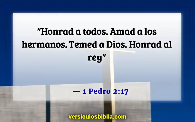 Versículos de la Biblia sobre honrar a los líderes (1 Pedro 2:17)