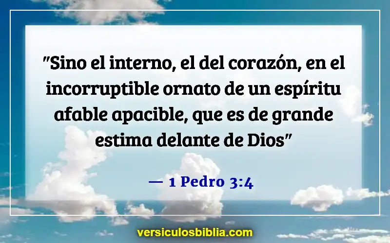 Versículos de la Biblia sobre juzgar por las apariencias (1 Pedro 3:4)