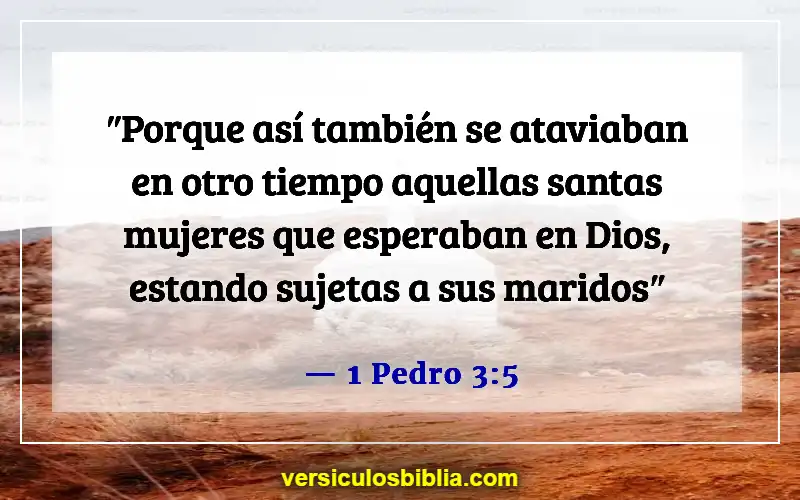 Versículos de la Biblia sobre juzgar por las apariencias (1 Pedro 3:5)