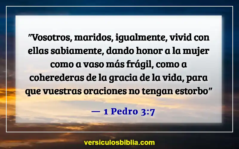 Versículos de la Biblia sobre el abuso en el matrimonio (1 Pedro 3:7)