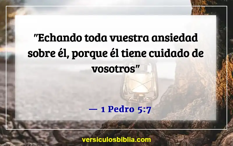 Versículos bíblicos sobre cómo lidiar con la muerte (1 Pedro 5:7)