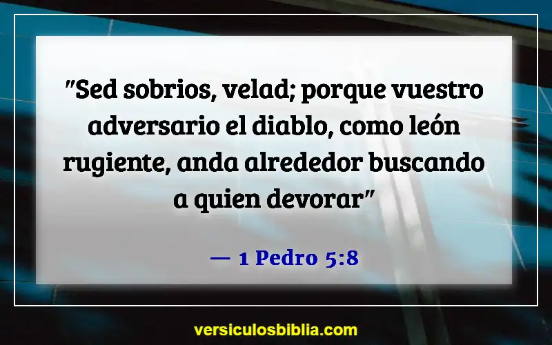 Versículos de la Biblia sobre caer en la tentación (1 Pedro 5:8)