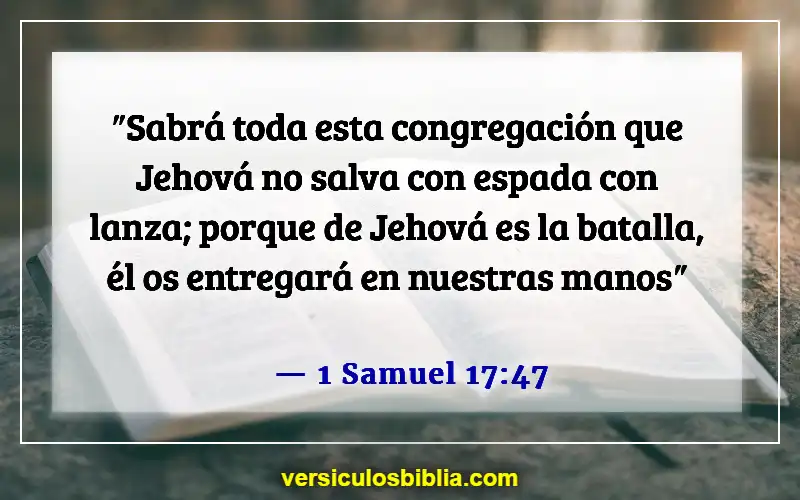 Versículos de la Biblia sobre David y Goliat (1 Samuel 17:47)