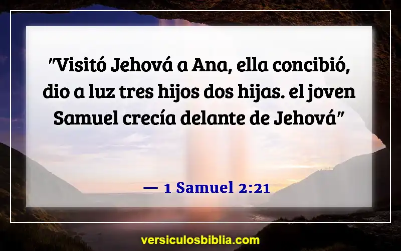 Versículos de la Biblia sobre mujeres estériles (1 Samuel 2:21)