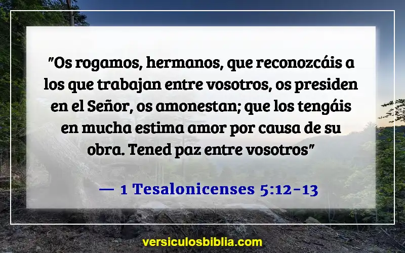 Versículos de la Biblia sobre honrar a los líderes (1 Tesalonicenses 5:12-13)