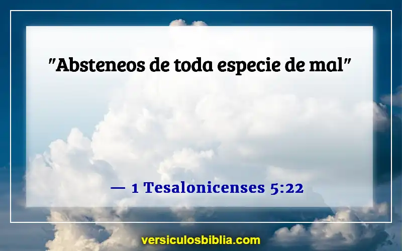 Versículos de la Biblia sobre evitar el pecado (1 Tesalonicenses 5:22)