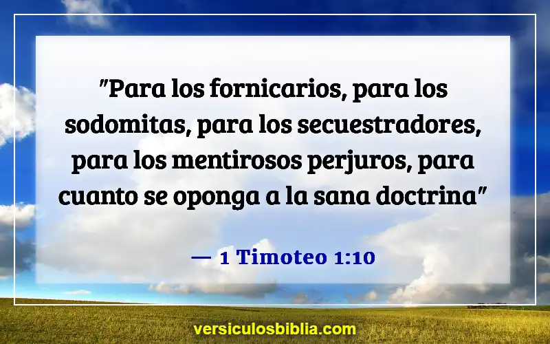 Versículos de la Biblia sobre cometer adulterio (1 Timoteo 1:10)