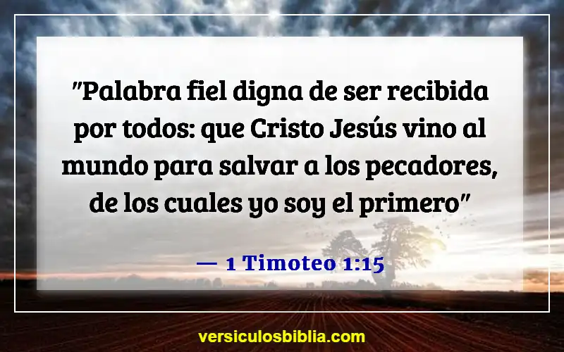 Versículos de la Biblia sobre el perdón de los pecados (1 Timoteo 1:15)