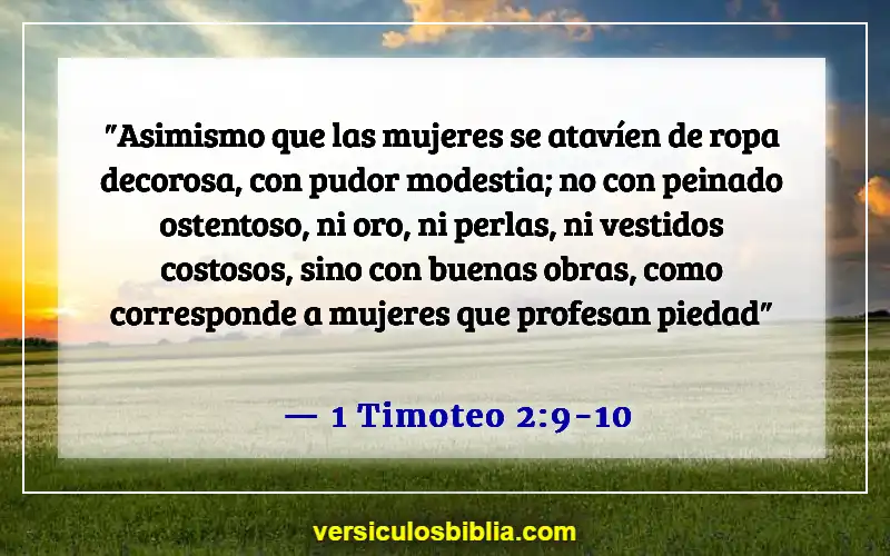 Versículos bíblicos sobre mujeres cristianas (1 Timoteo 2:9-10)