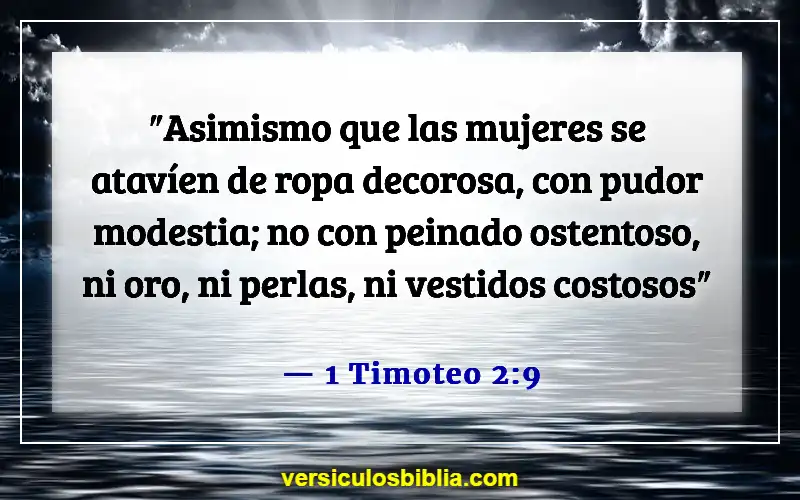 Versículos de la Biblia sobre juzgar por las apariencias (1 Timoteo 2:9)