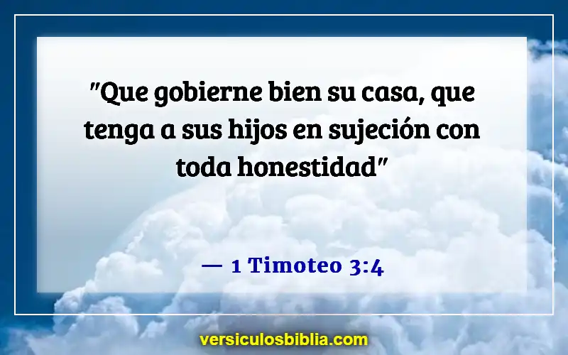 Versículos de la Biblia sobre las calificaciones de un anciano (1 Timoteo 3:4)