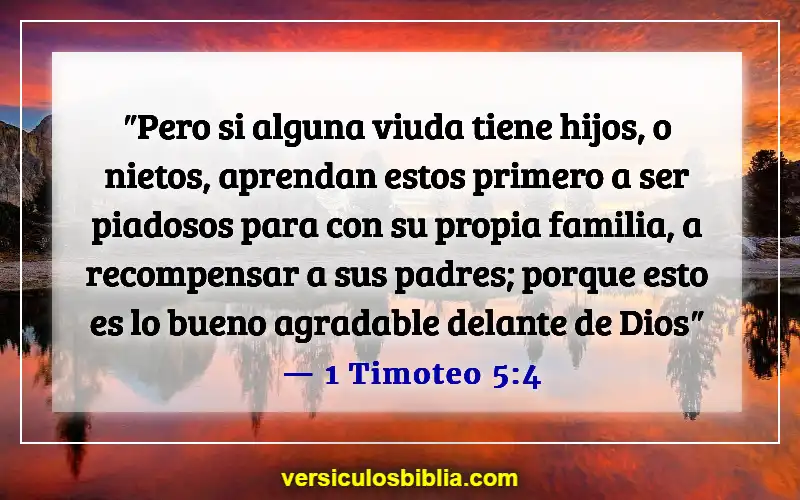 Versículos de la Biblia sobre el cuidado de los padres ancianos (1 Timoteo 5:4)