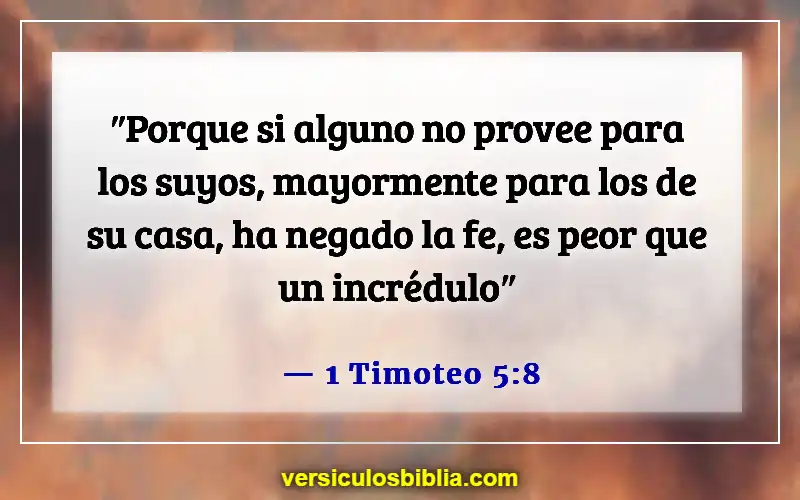 Versículos de la Biblia sobre el manejo del dinero (1 Timoteo 5:8)