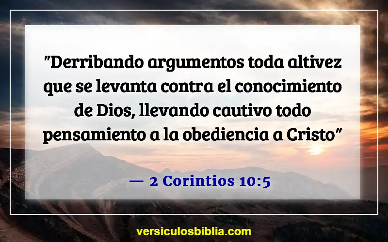 Versículos de la Biblia sobre obedecer a Dios (2 Corintios 10:5)