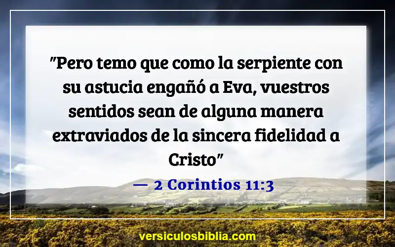 Versículos de la Biblia sobre caer en la tentación (2 Corintios 11:3)