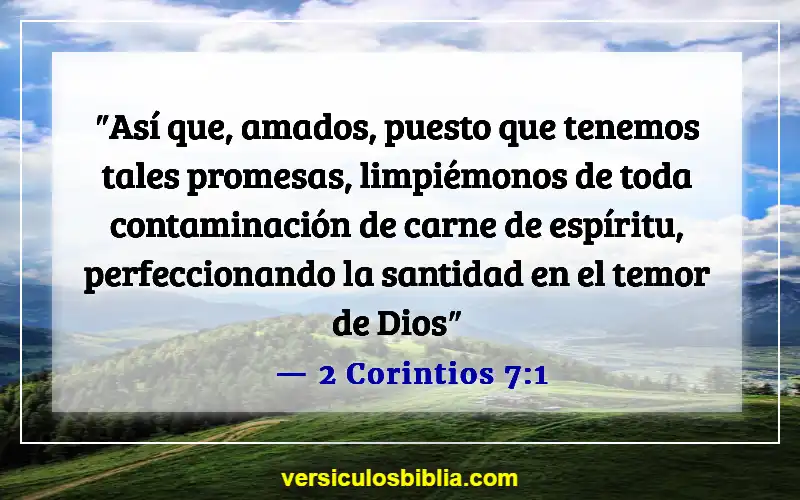 Versículos de la Biblia sobre evitar el pecado (2 Corintios 7:1)