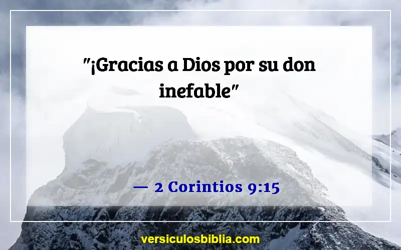 Versículos de la Biblia sobre los dones de Dios (2 Corintios 9:15)