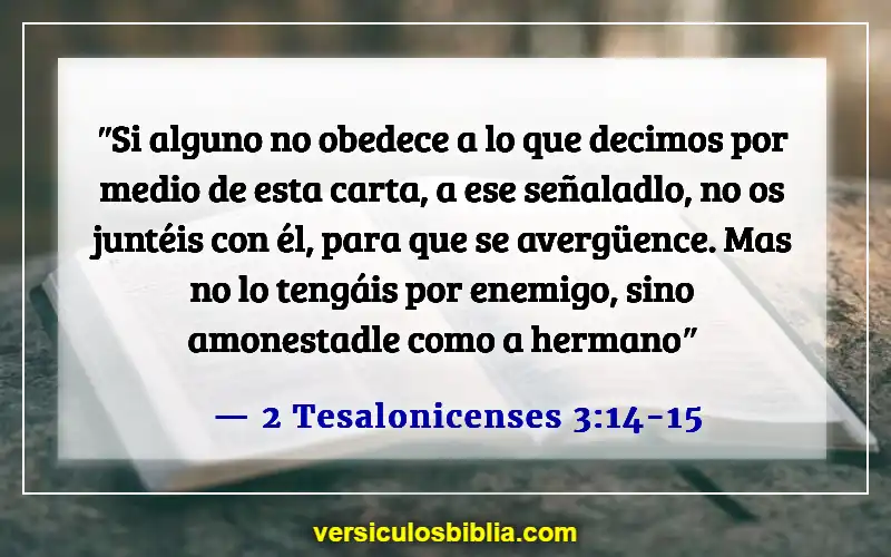 Versículos de la Biblia sobre honrar a los líderes (2 Tesalonicenses 3:14-15)