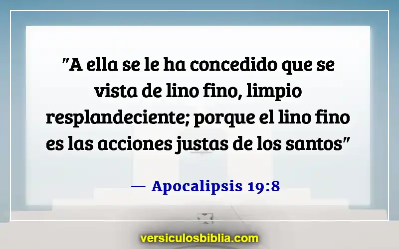 Versículos de la Biblia sobre la novia y el novio (Apocalipsis 19:8)