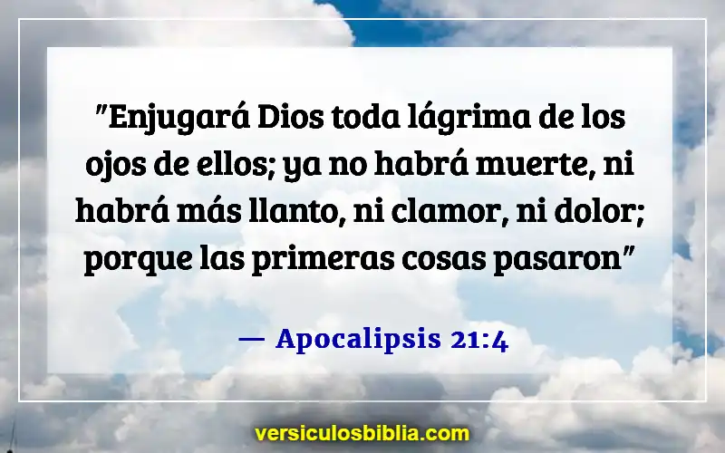 Versículos bíblicos sobre cómo lidiar con la muerte (Apocalipsis 21:4)