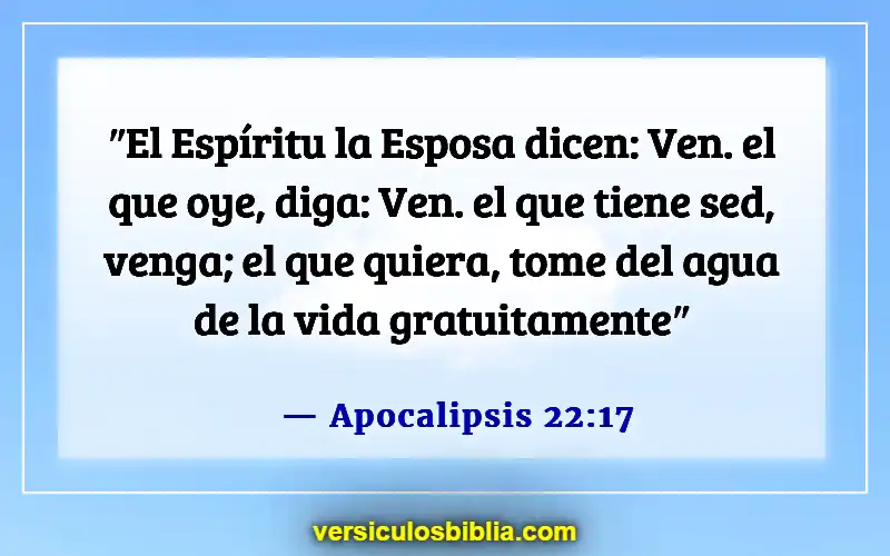 Versículos de la Biblia sobre la novia y el novio (Apocalipsis 22:17)