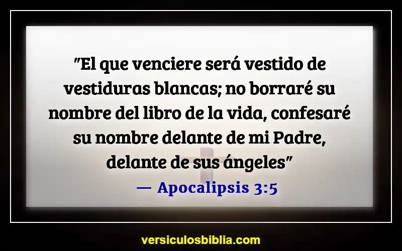 Versículos de la Biblia sobre el hombre de Dios (Apocalipsis 3:5)