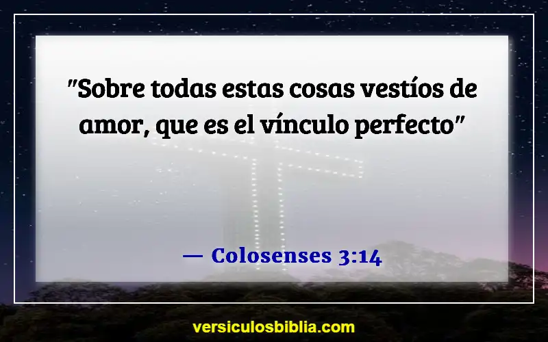 Versículos de la Biblia sobre el afecto (Colosenses 3:14)