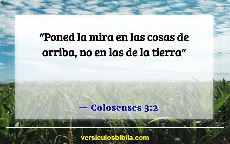 Versículos de la Biblia sobre el tiempo de quietud (Colosenses 3:2)