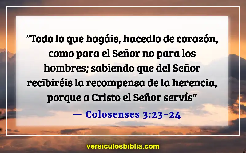 Versículos de la Biblia sobre el manejo del dinero (Colosenses 3:23-24)