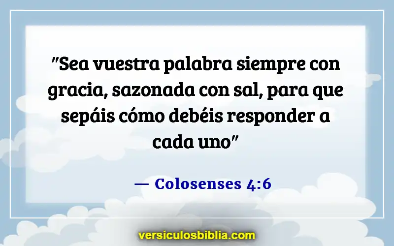 Versículos de la Biblia sobre ofender a las personas (Colosenses 4:6)