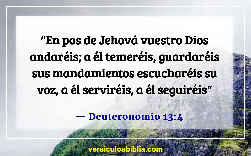 Versículos de la Biblia sobre obedecer a Dios (Deuteronomio 13:4)