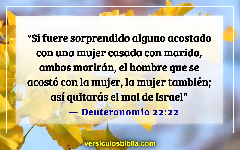 Versículos de la Biblia sobre cometer adulterio (Deuteronomio 22:22)