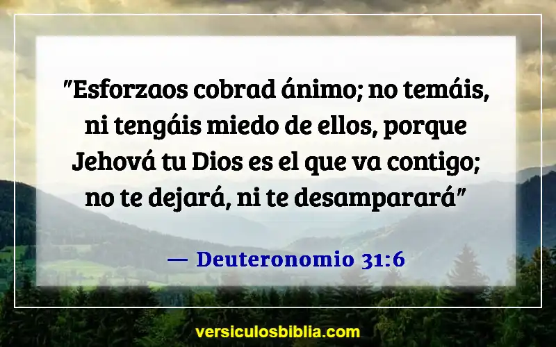 Versículos bíblicos sobre el dolor (Deuteronomio 31:6)