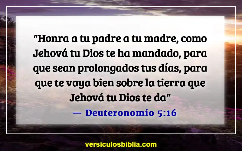 Versículos de la Biblia sobre respetar a los padres (Deuteronomio 5:16)