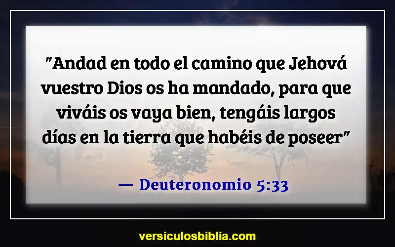 Versículos de la Biblia sobre obedecer a Dios (Deuteronomio 5:33)