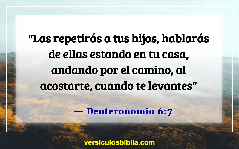 Versículos de la Biblia sobre hacer tropezar a un niño (Deuteronomio 6:7)