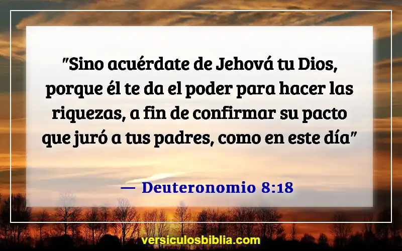 Versículos de la Biblia sobre el manejo del dinero (Deuteronomio 8:18)