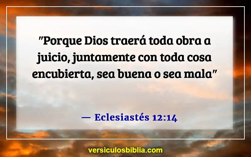 Versículos de la Biblia sobre evitar el pecado (Eclesiastés 12:14)